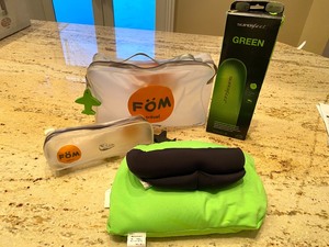 lot 60 image: FOM Travel Pillow, Eye Mask and More