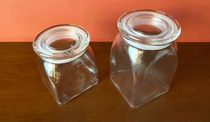 lot 121 image: 2 Glass Storage Jars with Rubber Sealed Lids