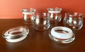 lot 122 image: Four Glass Spice Storage Jars