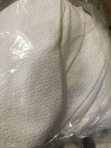 Pelham White Geometric Cotton Reversible Queen Duvet Cover, 50536D-Q-WHITE, NEW