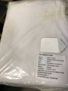 Organic Cotton Jersey Knit White Solid Full Duvet Cover, DX07-F-WHITE, NEW