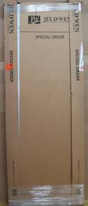 lot 14 image: JELD-WEN 30 in. x 79 in. 6-Panel Primed Premium Steel Front Door Slab