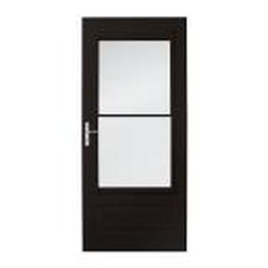 lot 8 image: Emco 32 in. x 80 in. 400 Series Black Universal Self-Storing Aluminum Storm Door