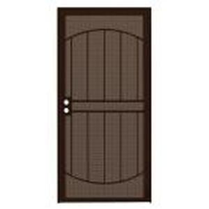 lot 29 image: Unique Home Designs 36 in. x 80 in. ArcadaMAX Copper Surface Mount Outswing Steel Security Door with Perforated Metal Screen