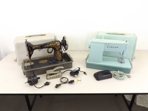 lot 8 image: Antique and Vintage Singer Sewing Machines