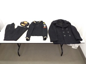lot 31 image: Lot of WWII Wool Navy Uniforms