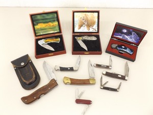 lot 33 image: Lot of 9 Folding Pocket Knives