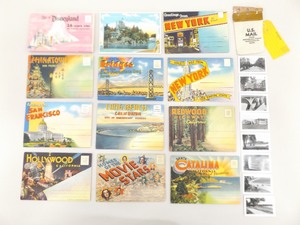 lot 42 image: Collection of Vintage Postcard Travel Booklets of Multiple UNUSED Postcards