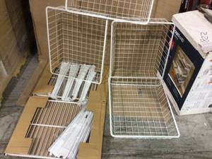lot 11 image: 17 in. D x 21 in. W x 27 in. H ShelfTrack 4-Drawer Kit Steel Closet System in White by ClosetMaid not used see pictures