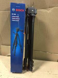 lot 31 image: Compact Tripod with Extendable Height for Use with Line Lasers, Point Lasers, and Laser Measures by Bosch see pictures