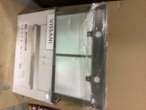 lot 32 image: 30 in. W Convertible Under Cabinet Range Hood with Charcoal Filter in Stainless Steel by Vissani not used see pictures