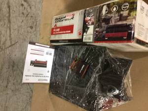 lot 33 image: 1-Burner Portable Table Top Propane Gas Grill Griddle in Red by Royal Gourmet not used see pictures