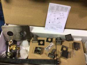 lot 34 image: 1-Spray Dual Showerhead and Handheld Showerhead with Body Sprays in Brushed Nickel by ALFI BRAND not used see pictures