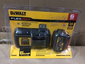 lot 39 image: FLEXVOLT 20-Volt60-Volt MAX Lithium-Ion 6.0Ah Battery Pack with Charger by DEWALT not used see pictures
