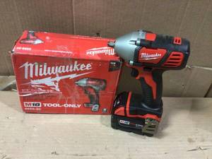 lot 46 image: M18 18-Volt Lithium-Ion Cordless 38 in. Impact Wrench W Friction Ring (Tool-Only) by Milwaukee open box see pictures