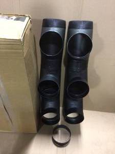 lot 69 image: 6 in. Black Stove Pipe Round Tee by Master Flow not used see pictures