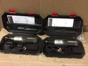 lot 99 image: lot of 2- 38 in. Drive 12-Volt Lithium-Ion Cordless Ratchet by Husky see pictures