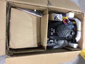 lot 117 image: Powermate 22 in. 173cc Gas Walk-Behind Field String Trimmer Mower with Adjustable Trimmer Head see pictures