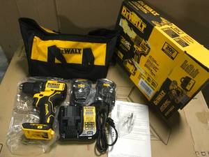 ATOMIC 20-Volt MAX Cordless Brushless Compact 12 in. DrillDriver, (2) 20-Volt 1.3Ah Batteries, Charger & Bag by DEWALT