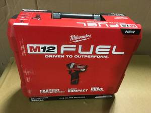 M12 FUEL 12-Volt Lithium-Ion Brushless Cordless 14 in. Hex Impact Driver Kit wTwo 2.0Ah Batteries, Charger&Hard Case by Milwaukee