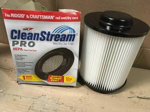 Hepa Filter for Ridgid and Craftsman WetDry Vacs by Gore CleanStream