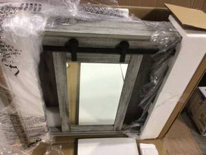 Glacier Bay 31 in. x 29 in. Barn Door Medicine Cabinet see pictures