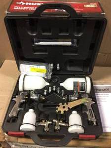 Husky HVLP and Standard Gravity Feed Spray Gun Kit see pictures