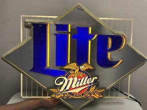 Vintage Miller Lite Hanging Sign (Lights up)