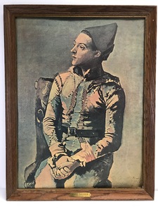 Picasso Framed Print Seated Harlequin (Corner Separation)