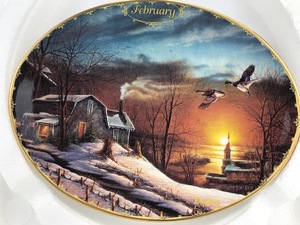 Terry Redlin - February - Collectors Plate - Certificate of Authenticity