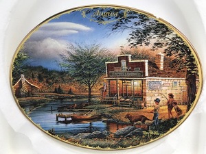 Terry Redlin - August - Collectors Plate - NO Certificate of Authenticity (Slight Chip)