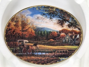 Terry Redlin - November - Collectors Plate - Certificate of Authenticity
