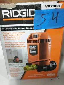 lot 54 image: RIDGID Quick Connect Pump Accessory for RIDGID Wet Dry Vacs