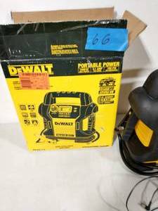 lot 66 image: DEWALT 1400 Peak Amp Jump Starter with Digital Compressor