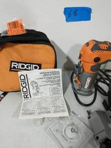 lot 68 image: RIDGID 5.5 Amp Corded Compact Fixed-Base Router
