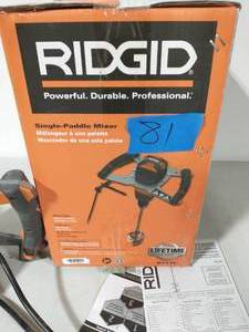 lot 81 image: RIDGID Single-Paddle Mixer