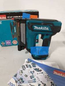 lot 11 image: MAKITA 18-Volt LXT Lithium-Ion 23-Gauge Cordless Pin Nailer (Tool-Only)