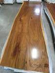 lot 1A image: Large Solid Wood Live Edge Walnut ConferenceDining Table (192602362) With Metal V2 Bases (MV2BD). Approximate Dimensions are 192 x 60 x 2 12 - SEE NOTE - LOW $3,500.00 RESERVE
