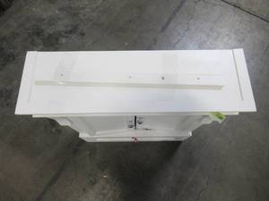 lot 218 image: Foremost Naples 26-12 in. W x 32-34 in. H x 8 in. D Bathroom Storage Wall Cabinet in White NAWO2633