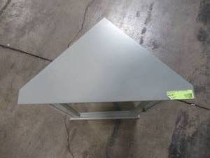 lot 220 image: Home Decorators Collection Hamilton 27 in. H x 20 in. W Corner Wall Cabinet in Grey 0567700270