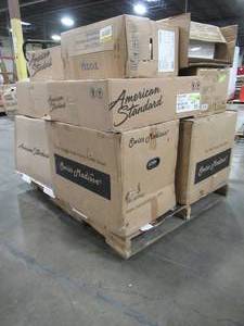 lot 223 image: WHOLESALE MIXED PALLET OF MISCELLANEOUS TOILET PARTS,BOWLS AND TANKS