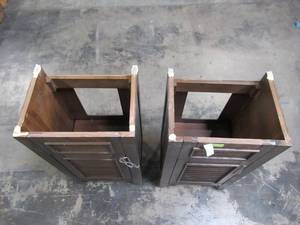 lot 225 image: Matching (2) - Home Decorators Collection Digby 18 in. W x 14 in. D Bath Vanity in Rustic Walnut Digby 18RW