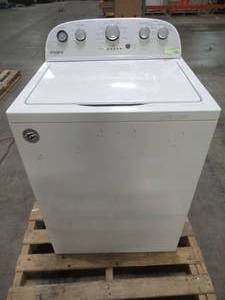 lot 253 image: Whirlpool 27.5 in. 3.8 cu. ft. High-Efficiency White Top Load Washing Machine with Soaking Cycles WTW4955HW