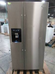 lot 316 image: Whirlpool 21.4-cu ft Side-by-Side Refrigerator with Ice Maker (Fingerprint-Resistant Stainless Steel) WRS321SDHZ