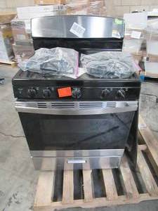 lot 318 image: GE 4 Burners 4.8-cu ft Freestanding Gas Range (Stainless Steel) (Common 30-in Actual 30-in) JGBS30REKSS