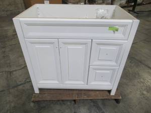 lot 325 image: Foremost Ashburn 36 in. W x 21.75 in. D Vanity Cabinet in White ASWA3621DL
