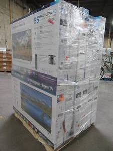 lot 10 image: UNTOUCHED Wholesale Pallet of 50 & 55 Smart Ultra HD TVs - $ 4,300.00 RETAIL VALUE