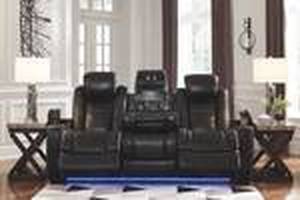 lot 40 image: Ashley Furniture Party Time Power Reclining Sofa, 3700315 - NEW IN BOX - LOW $800.00 RESERVE
