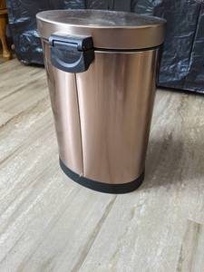 lot 328 image: Stainless Steel Trash Can with Flip Top Lid