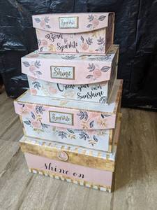 lot 339 image: Set of Four Decorative Nesting Boxes